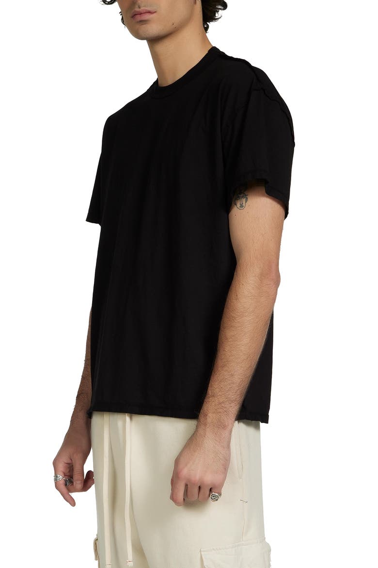 Lightweight Binded Neck Inside Out Tee, Alternate, color, Jet Black