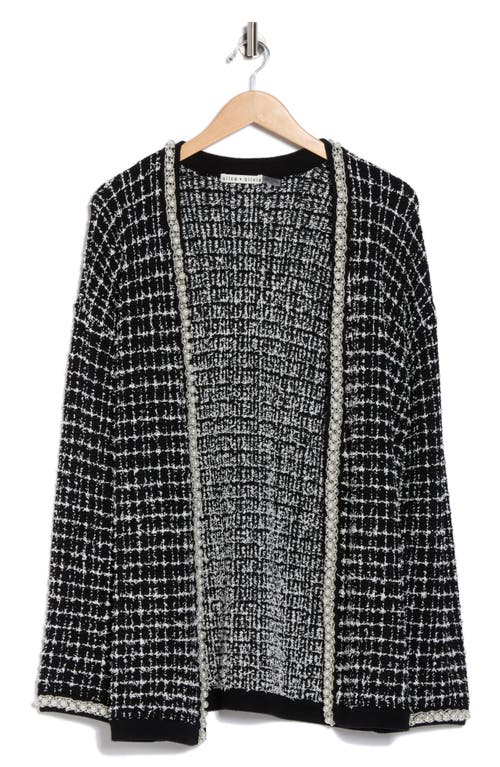 Alice And Olivia Bradford Collegiate Cardigan In Black