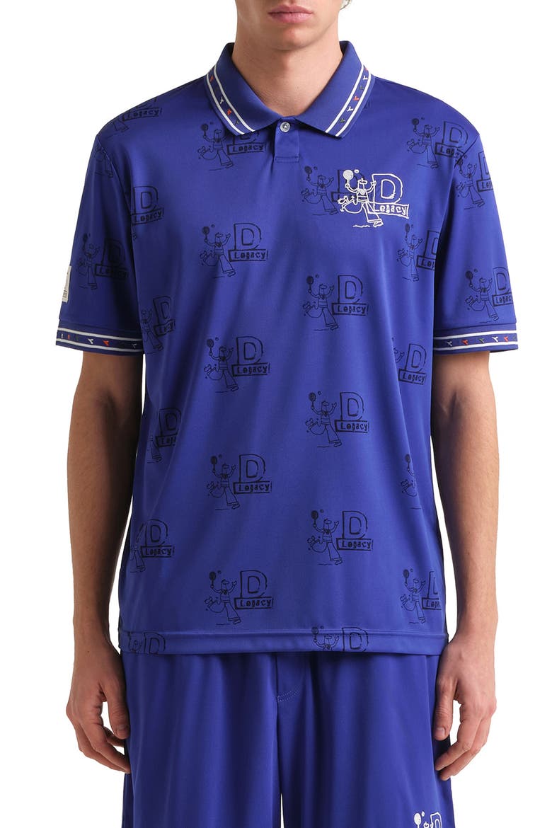 Legacy Embroidered Piqué Polo, Main, color, NAVY