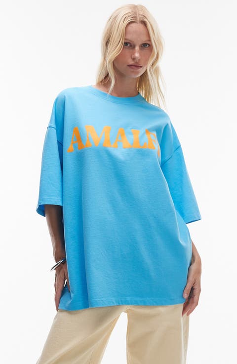Amalfi Oversize Cotton Graphic T-Shirt