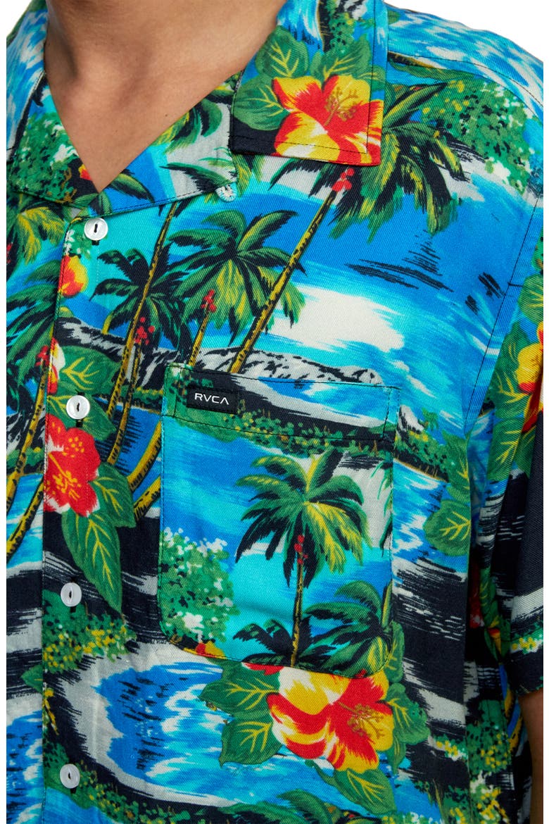 Kawela Tropical Short Sleeve Button-Up Shirt, Alternate, color, FLORAL