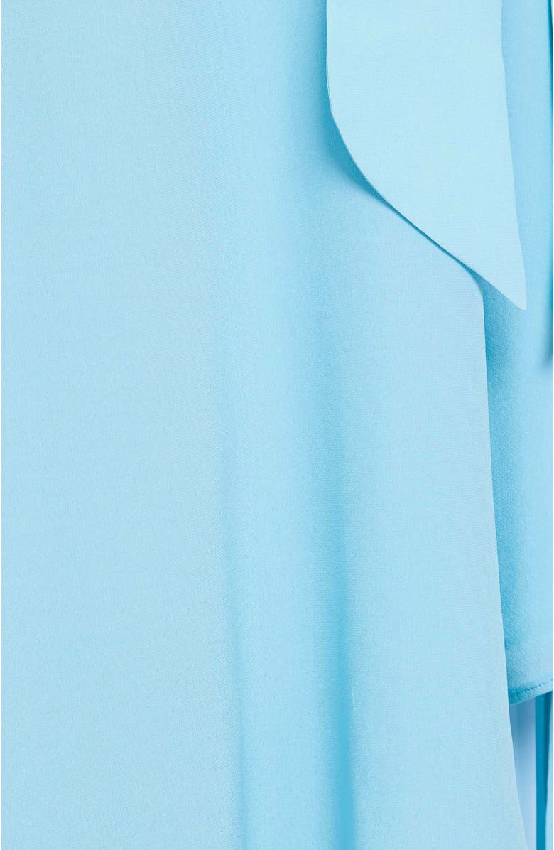 Santorelli FALLON Cap Sleeve Midi Dress in Silk Crepe de Chine, Alternate, color, Sky Blue