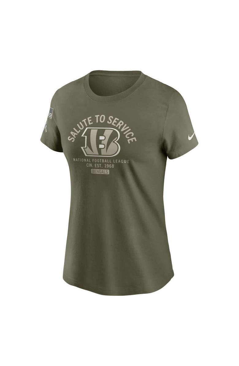 Nike Women's Nike Olive Cincinnati Bengals 2025 Salute to Service Sideline T-Shirt, Alternate, color, Olive