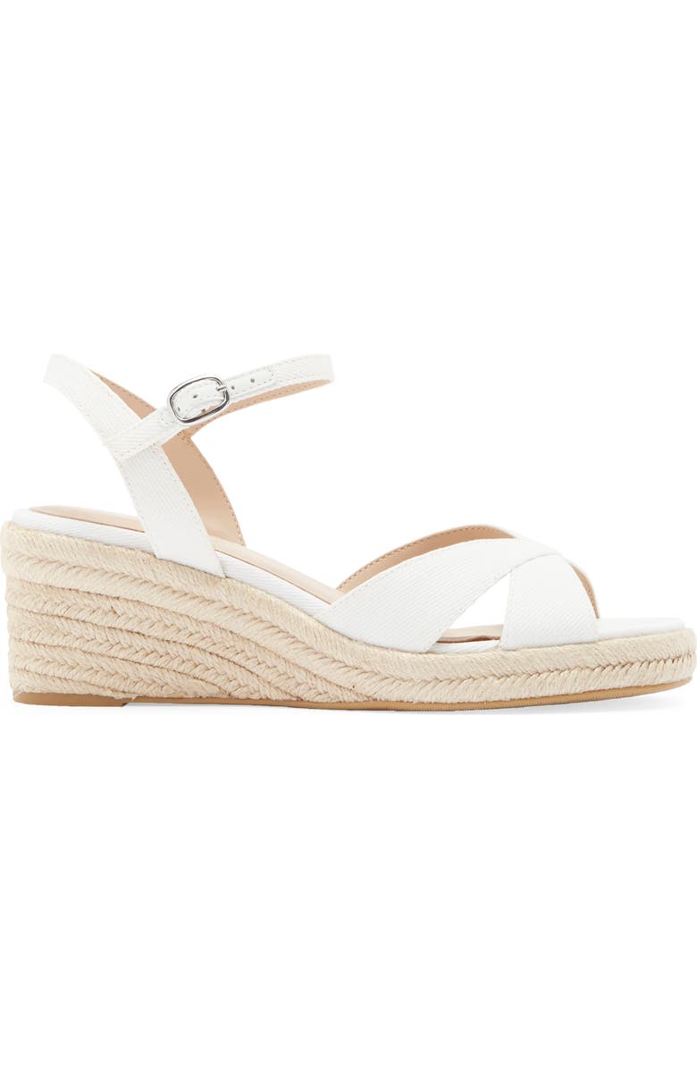 Stuart Weitzman Miami Espadrille Wedge Sandal, Alternate, color, White