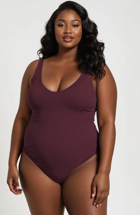 Plus Size Mila One-Piece Swimsuit With Built-In Bra and Tummy Control