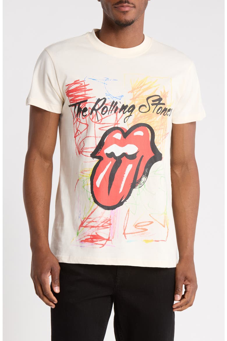 Rolling Stones Doodles Graphic Tee, Main, color, CREAM