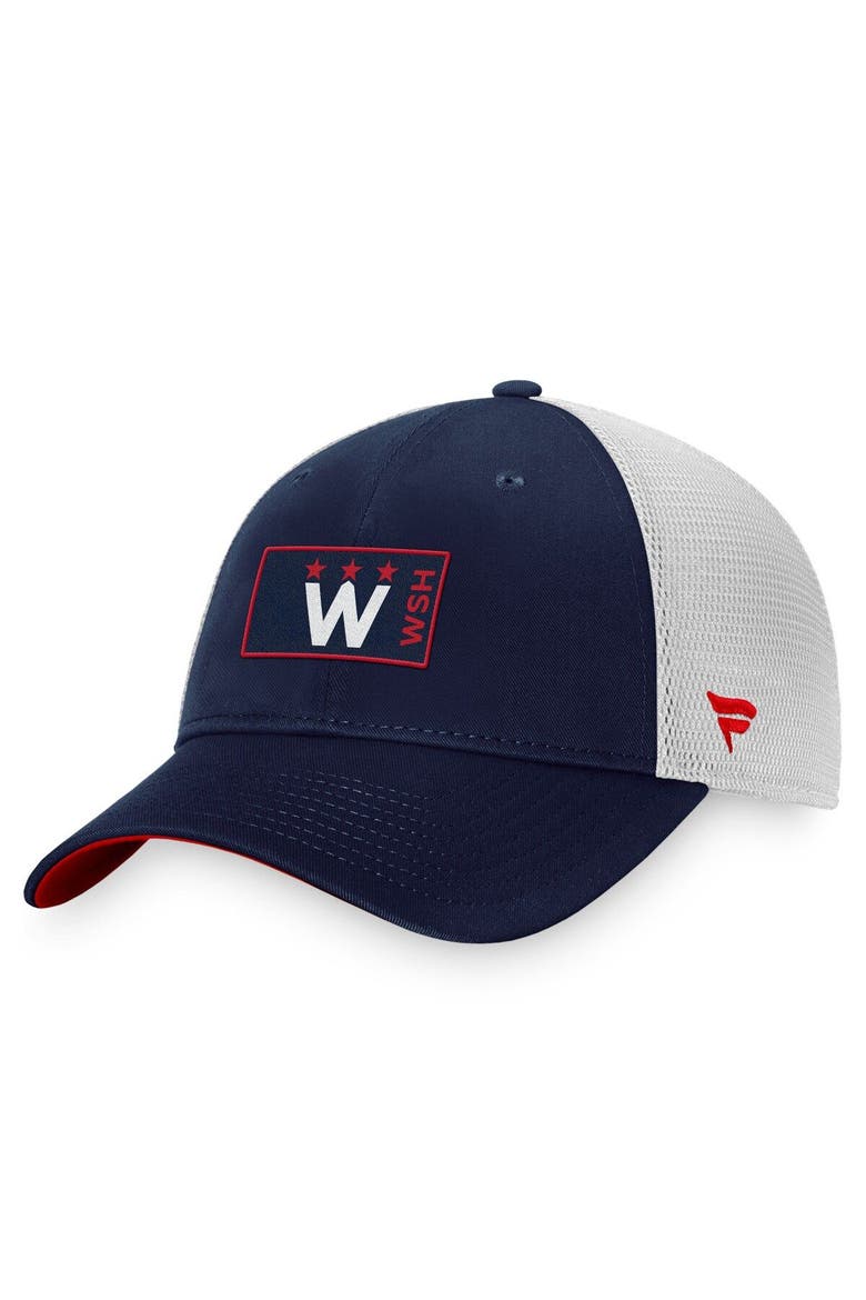 Men's Fanatics Branded Navy/White Washington Capitals Authentic Pro Trucker Snapback Hat, Main, color, Navy