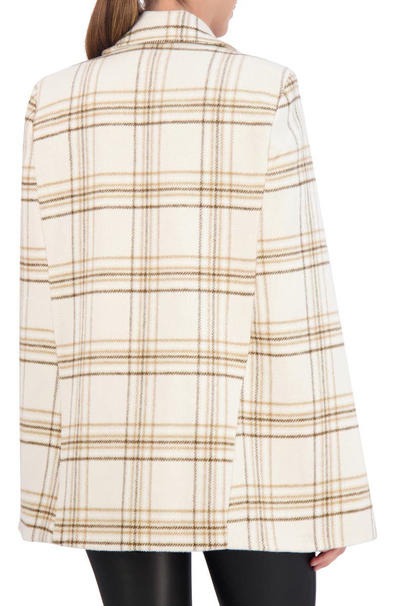 Ookie & Lala Plaid Cape Coat, Alternate, color, Beige/ Brown