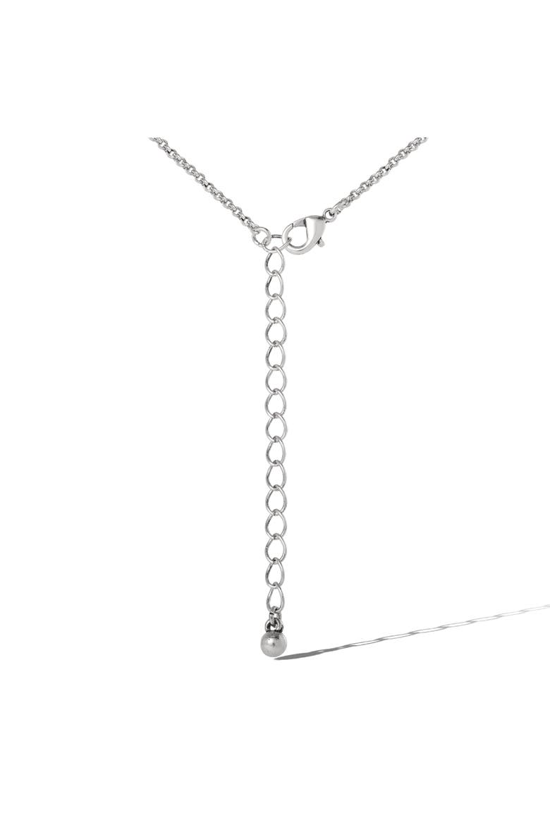 Bull Skull Pendant Necklace, Alternate, color, Silver/Coral