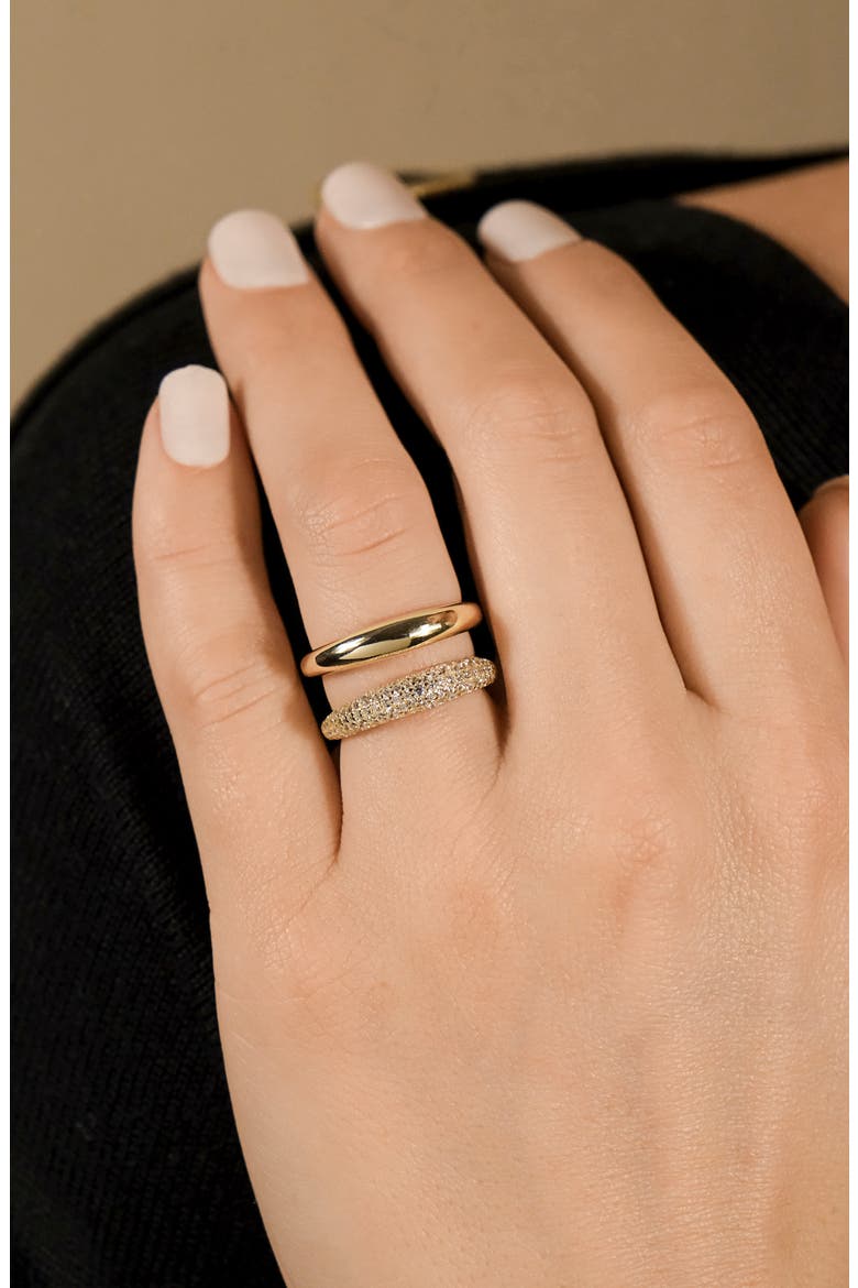 Maisey Cubic Zirconia Double Band Ring, Alternate, color, GOLD