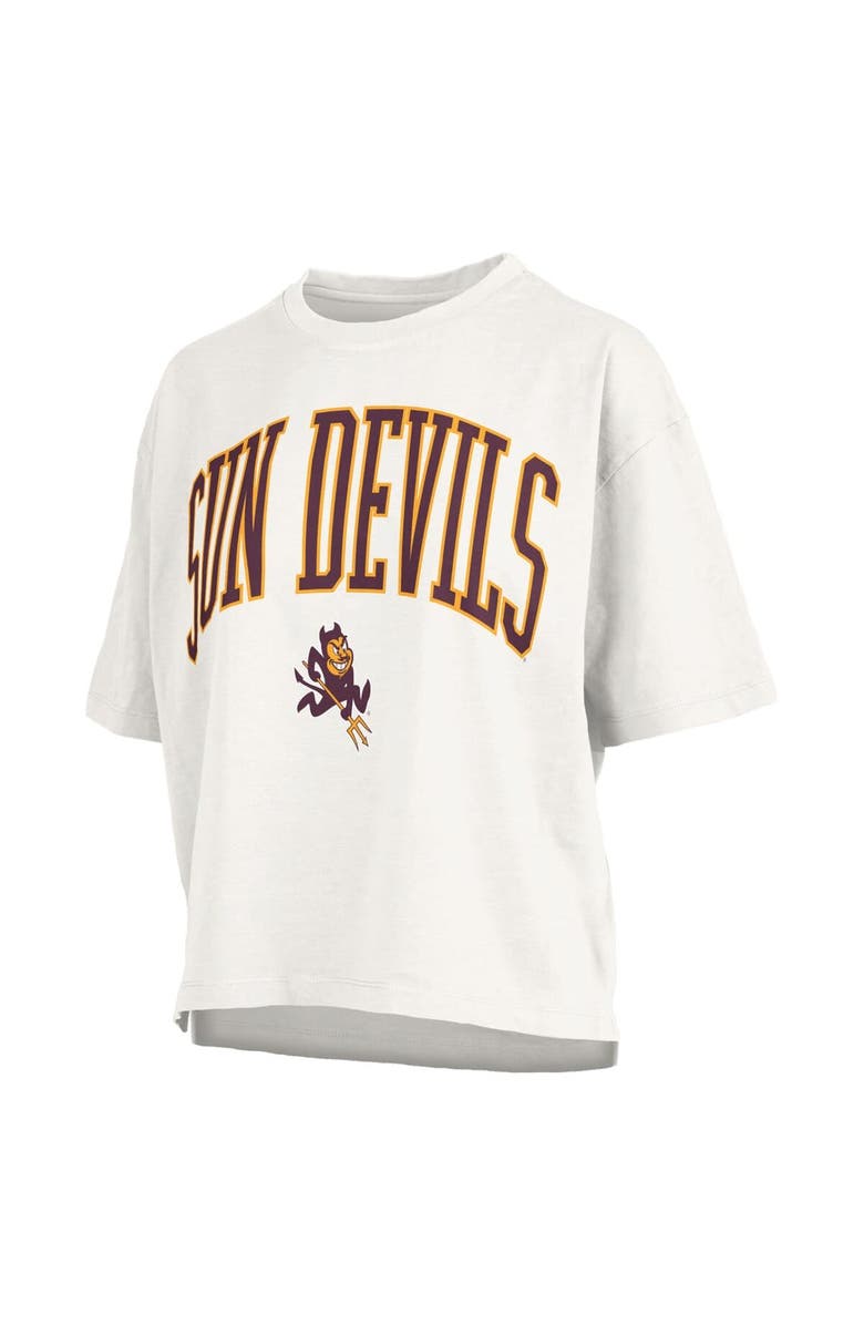 PRESSBOX Women's Pressbox  White Arizona State Sun Devils Nelson T-Shirt, Alternate, color, White