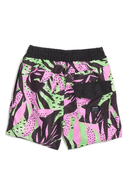 Volcom Kids' Jersey Graphic T-shirt & Swim Shorts Set In White