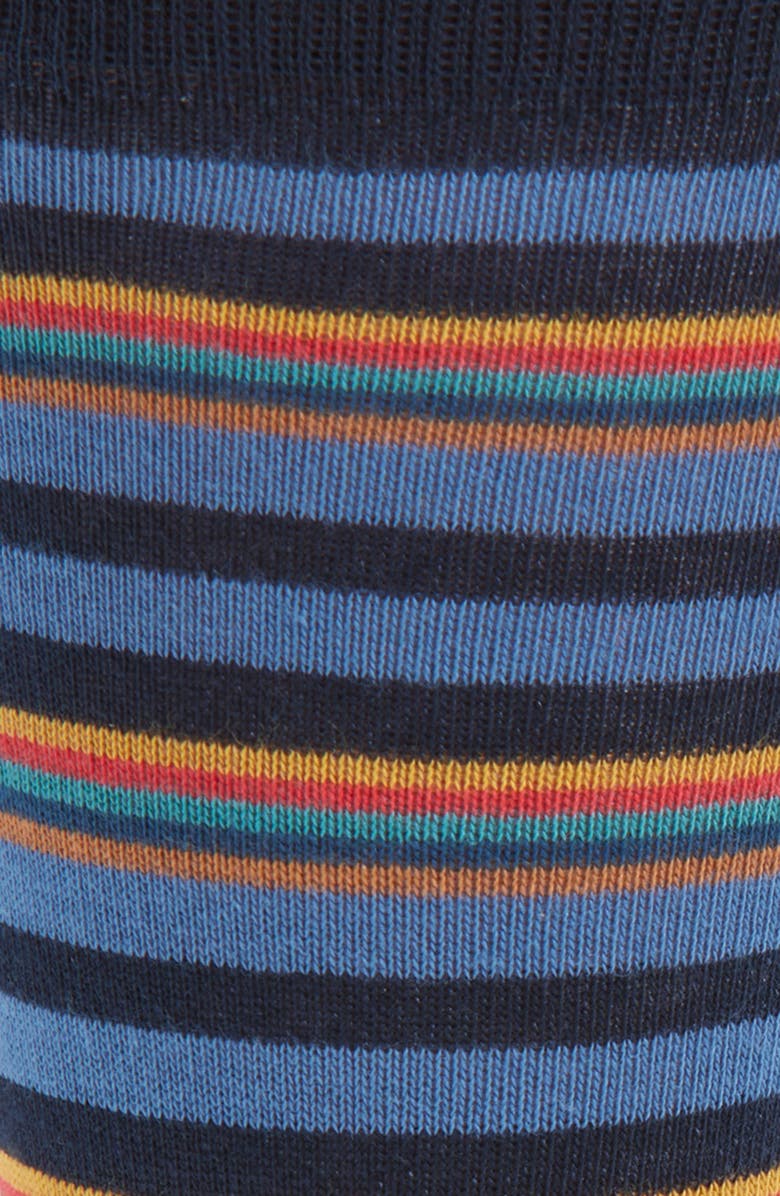 Paul Smith Nolan Stripe Cotton Blend Dress Socks, Alternate, color, Navy