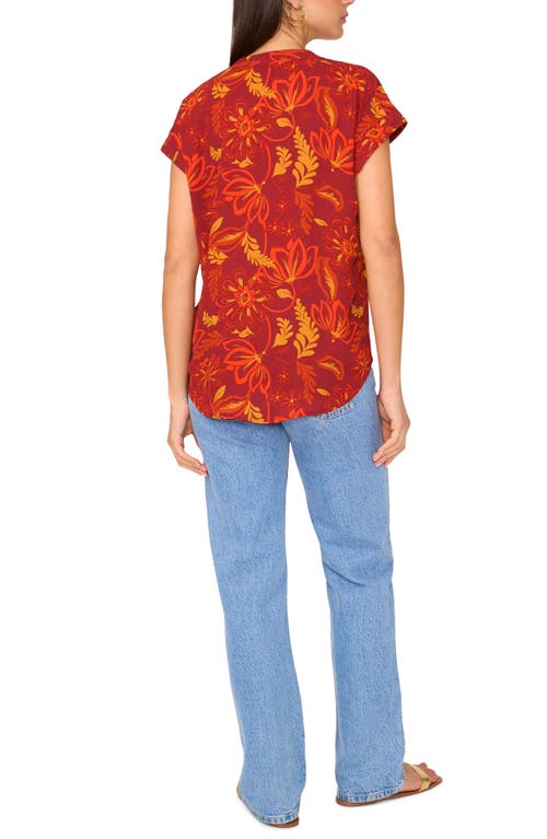 Vince Camuto V Neck Front Placket Blouse