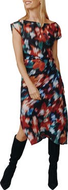 Bella Dahl Blurred Boat Neck Midi Dress