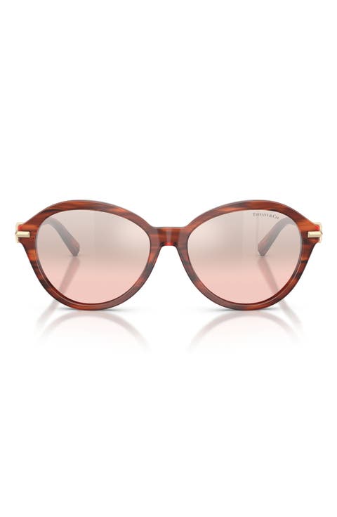 56mm Gradient Round Sunglasses