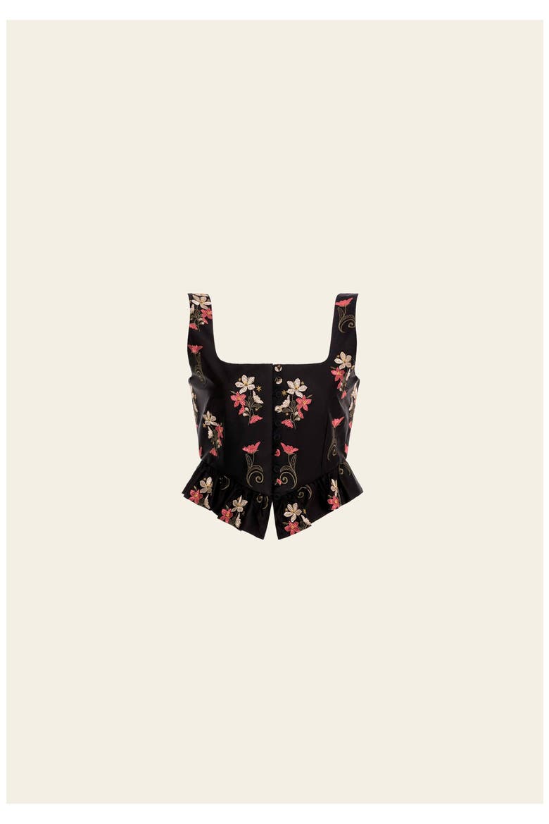 Eslabon  Noche Cropped Top, Main, color, Black