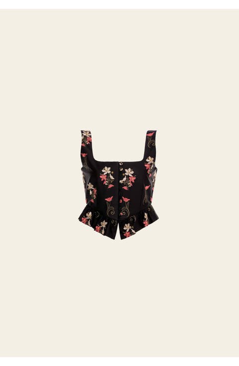 Eslabon  Noche Cropped Top