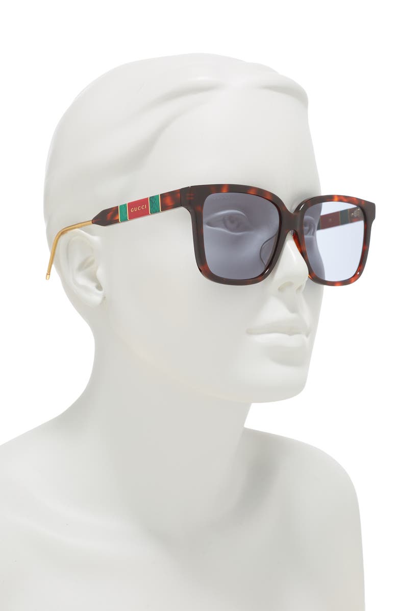 Gucci 56mm Square Sunglasses, Alternate, color,