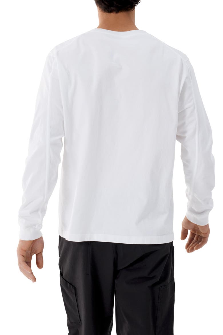Kragg Long Sleeve Cotton Graphic T-Shirt, Alternate, color, WHITE LIGHT / LARCH