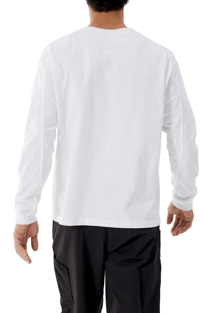 Arc'teryx Kragg Long Sleeve Cotton Graphic T-Shirt, Alternate, color, White Light/ Black