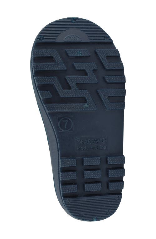 Bearpaw Kids' Waterproof Chelsea Faux Shearling Lined Rain Boot In Blue