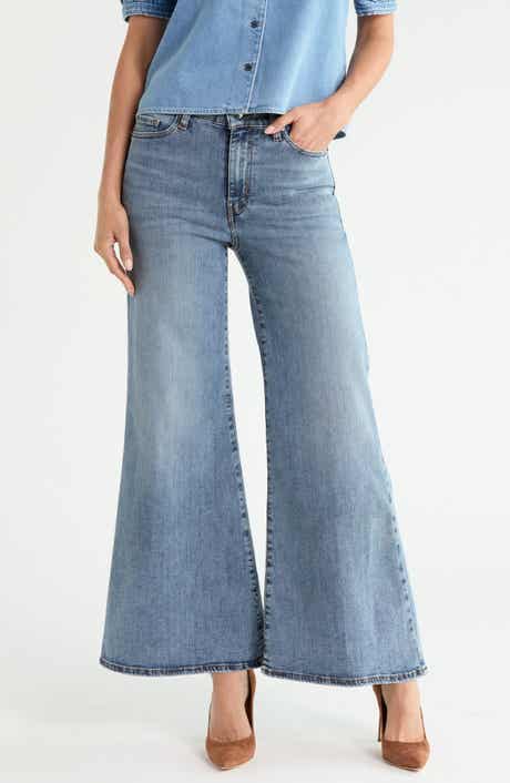 Le Palazzo Crop High Waist Wide Leg Jeans