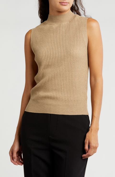 Sleeveless Rib Sweater