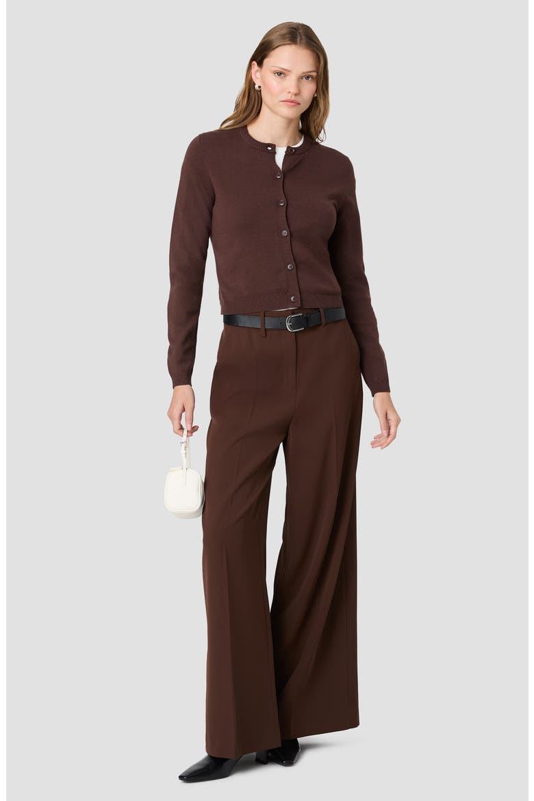 Crop Cardigan, Alternate, color, COCOA BROWN