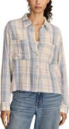 Lucky Brand Plaid Crop Button-Up Shirt