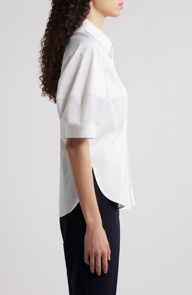 BOSS Belaurena Puff Elbow Sleeve Button-Up Shirt, Alternate, color, White