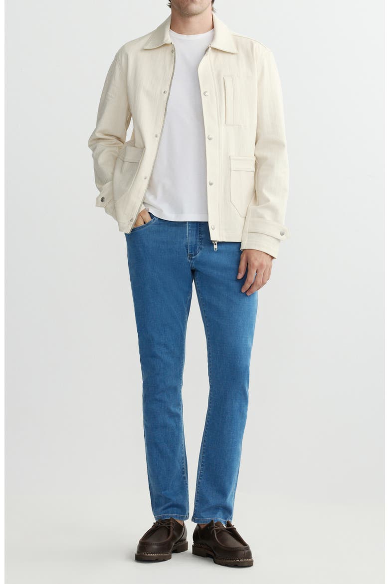 Sean Cotton Stretch Herringbone Shirt Jacket, Alternate, color, ECRU HERRINGBONE