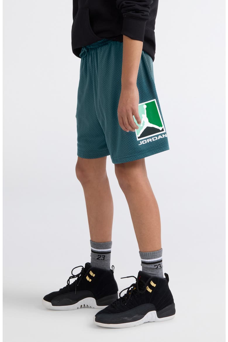 Kids' Jumpman Mesh Shorts, Alternate, color, ASH GREEN