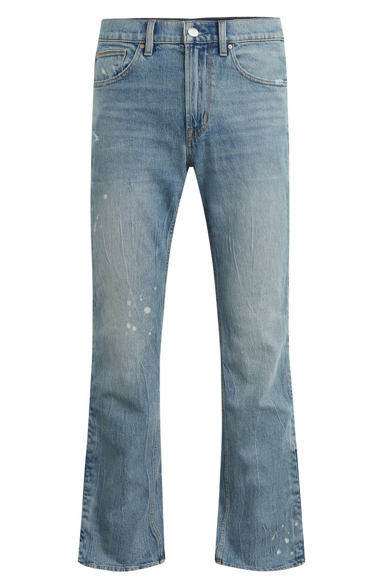 Hudson Jeans Walker Track Distressed Flared Jeans, Alternate, color, Sequoia