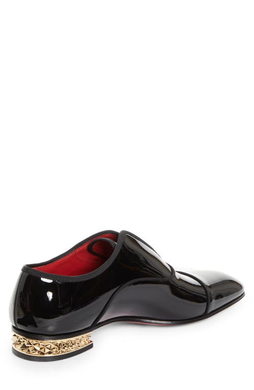 Christian Louboutin Alphamale Rocks Patent Leather Oxfords In Black