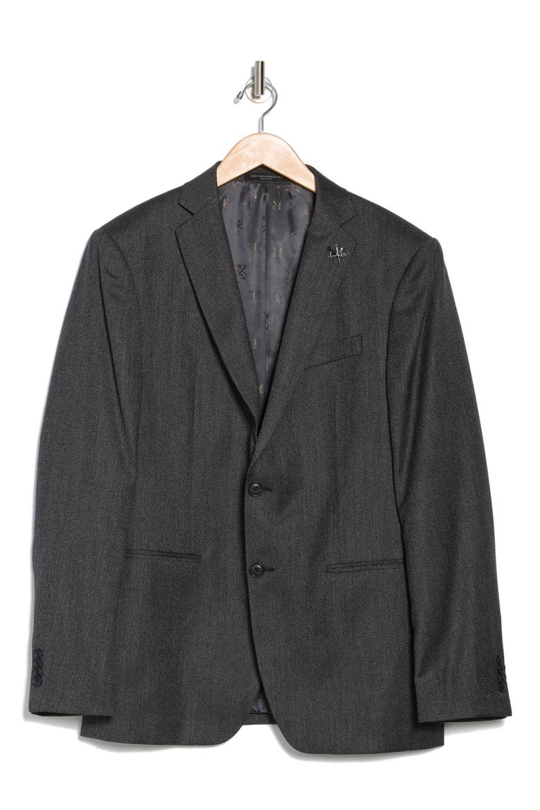 Neat Wool Sport Coat, Alternate, color, CHARCOAL