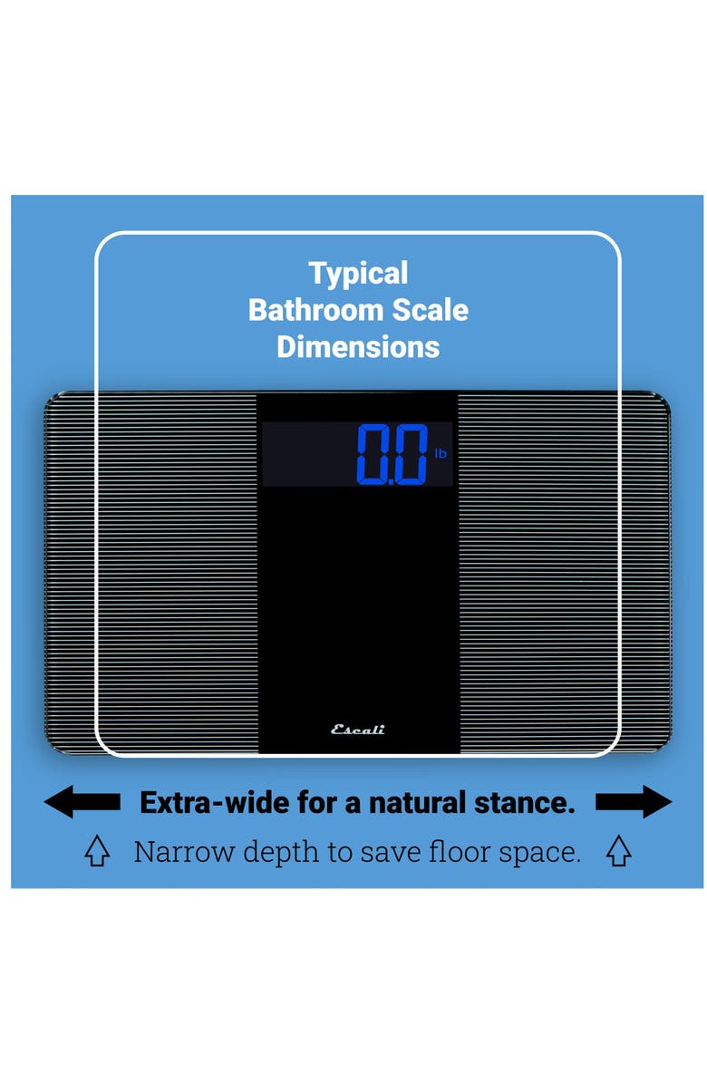ESCALI Extra Wide Bathroom Scale, Alternate, color, Black/White