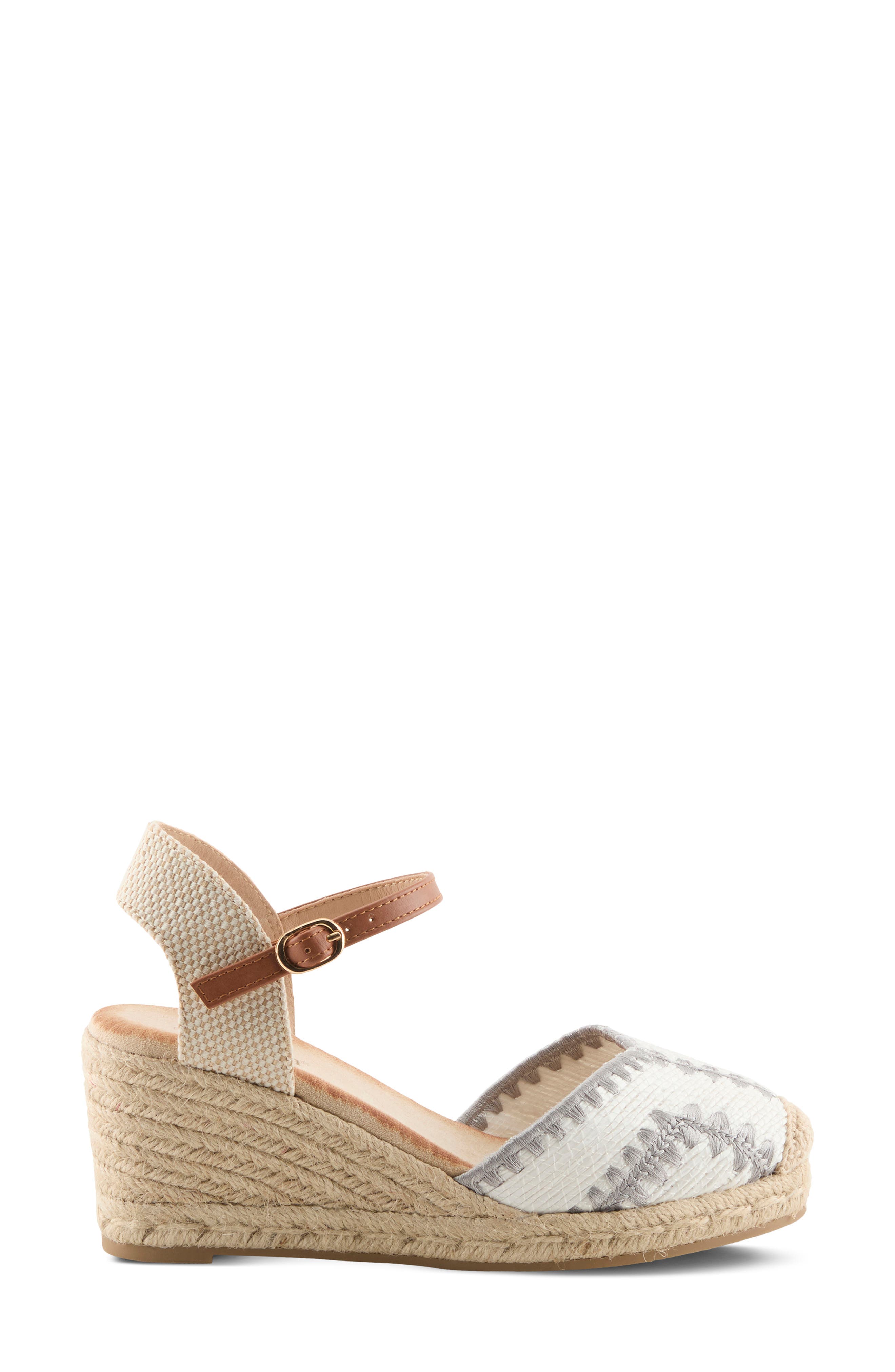 Adrina Espadrille Wedge, Alternate, color, WHITE MULTI
