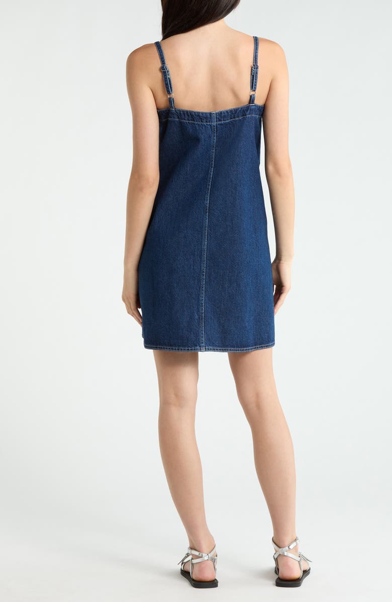 Madewell Denim A-Line Dress, Alternate, color, Bright Rinse Wash