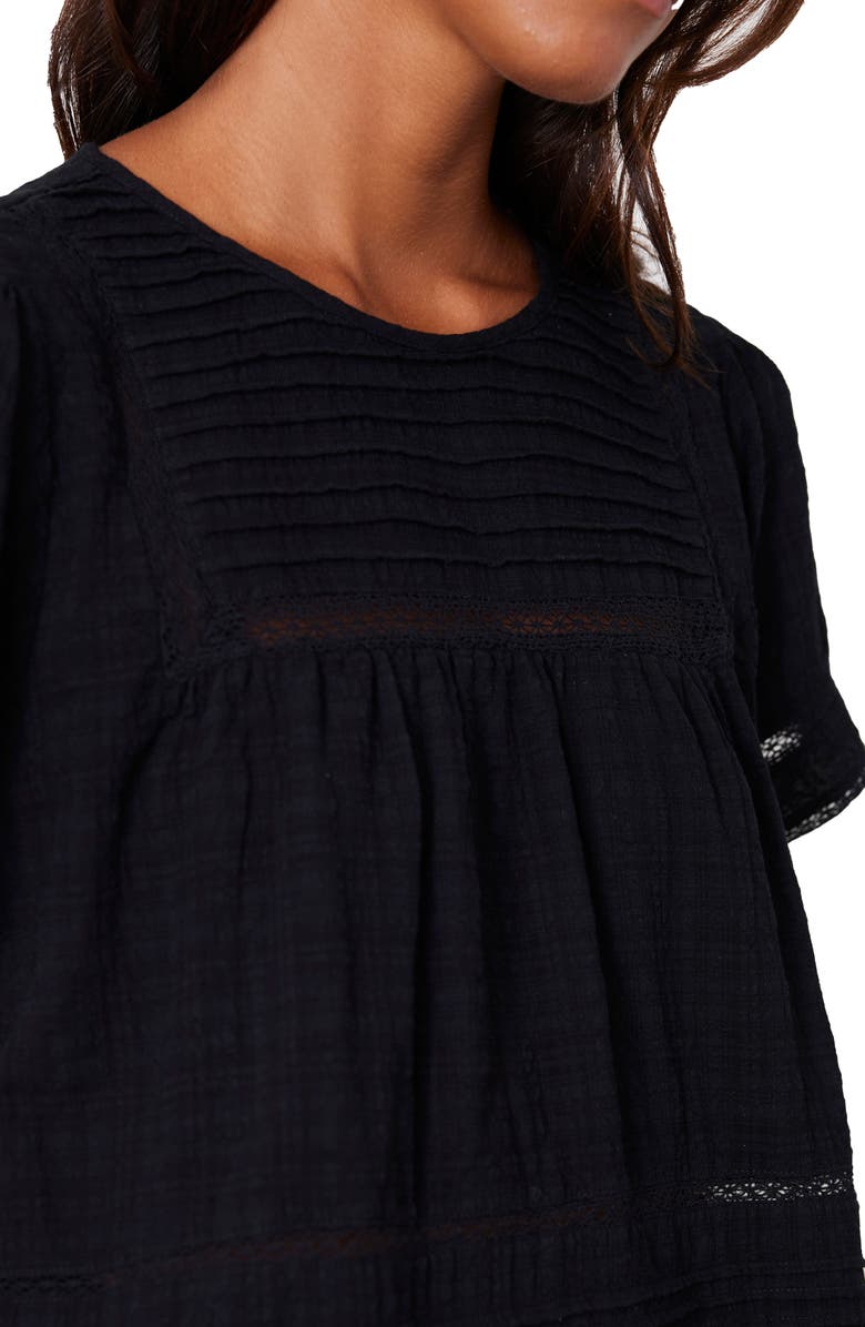 Paneros Clothing Dawn Lace Inset Top, Alternate, color, Black