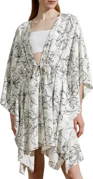 Lilysilk Women's Floral Sketch Silk Cardigan
