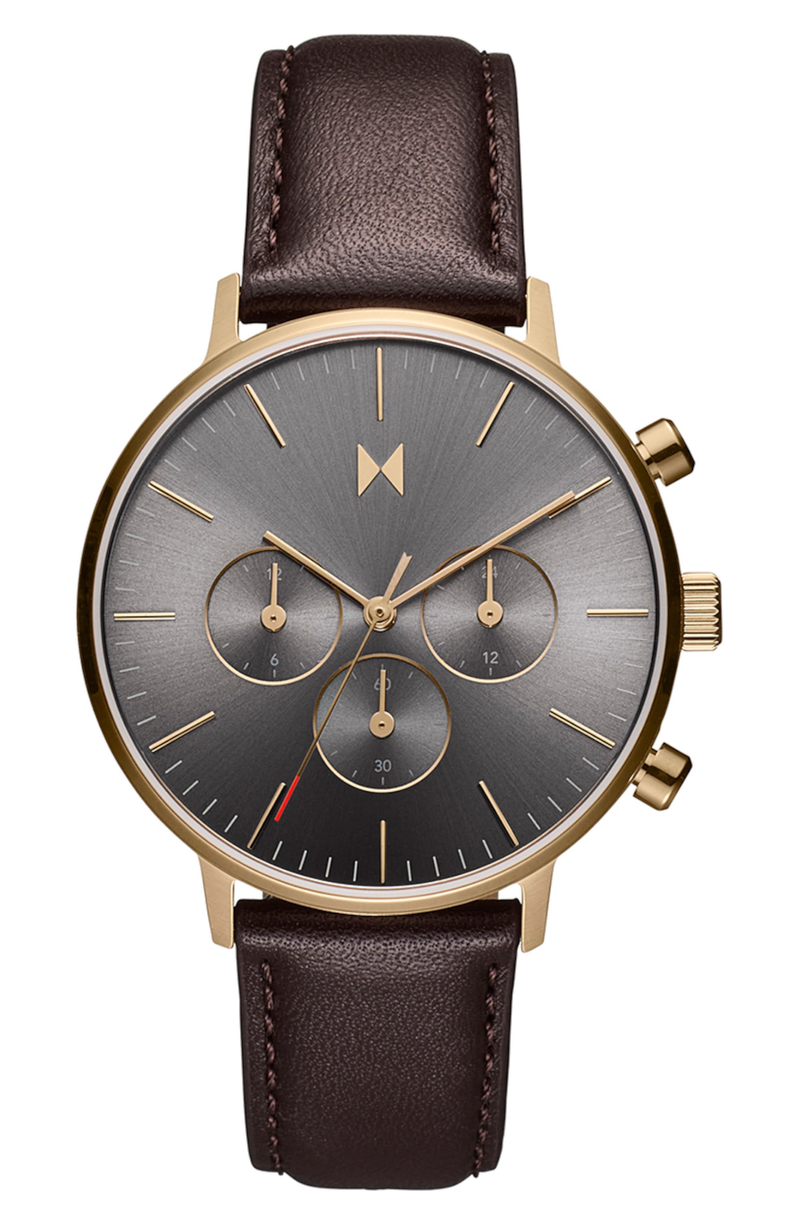 MVMT Men\'s Watch Black Dial Rose Gold Tone Case Genuine Leather Band Minimalist Movado Men main image 2
