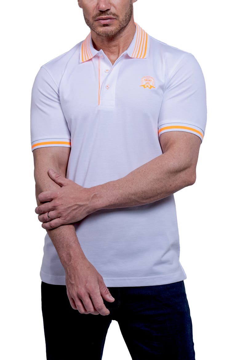 Tiplogo21 White Piqué Polo, Alternate, color, WHITE