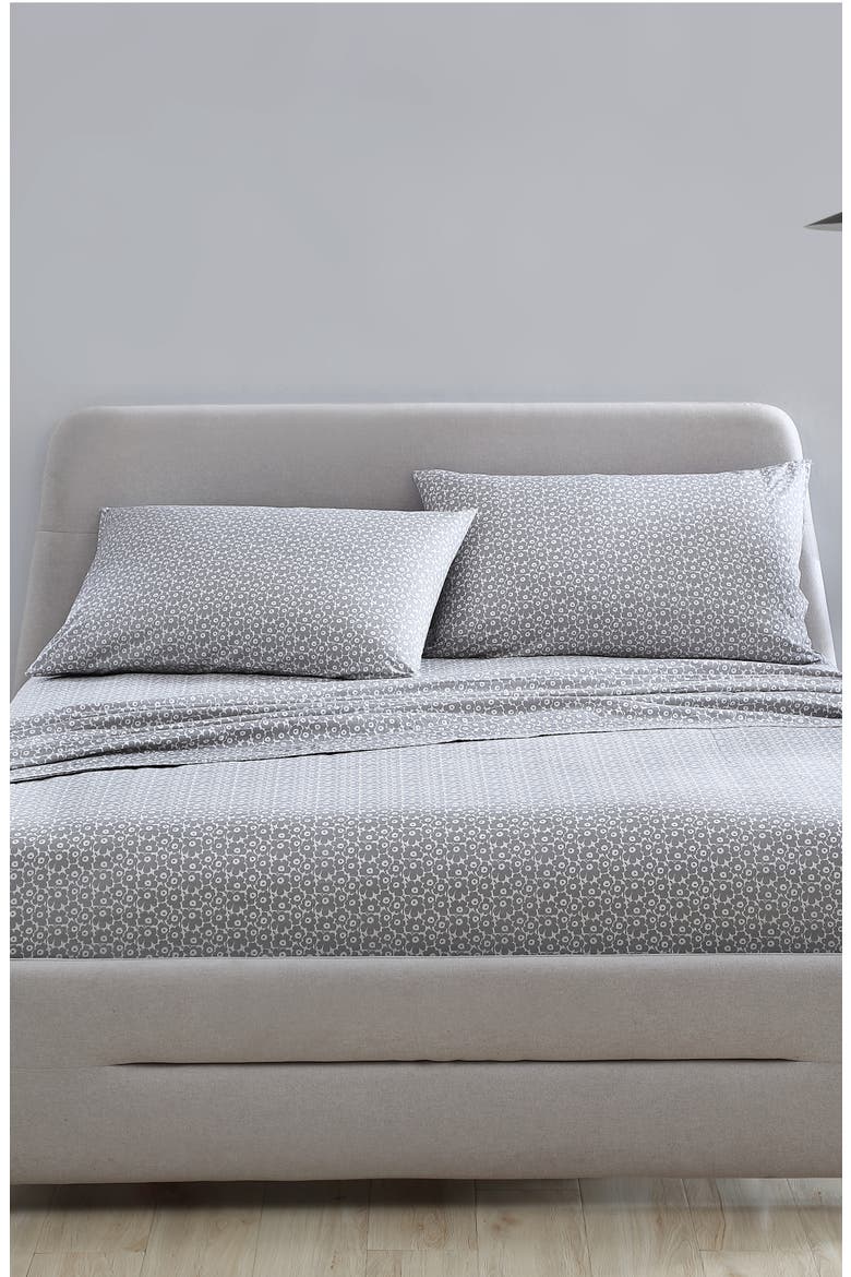 Pikkuinen Unikko Floral Sheet Set, Alternate, color, GREY