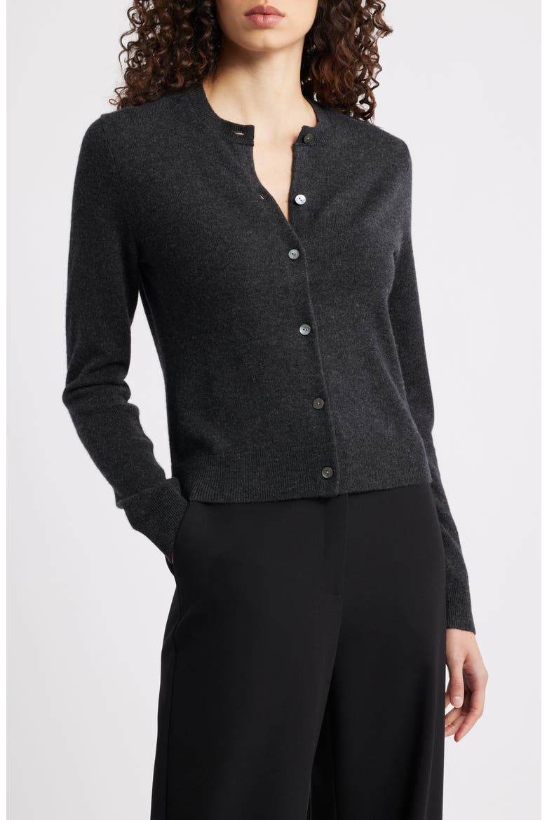 Cashmere Cardigan, Main, color, DARK CHARCOAL