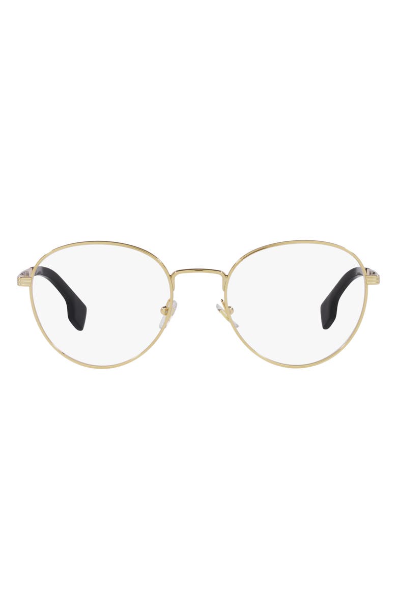 Versace 53mm Round Optical Glasses, Main, color, Gold
