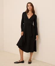 Pact Fit & Flare Wrap Dress Made With Organic Cotton