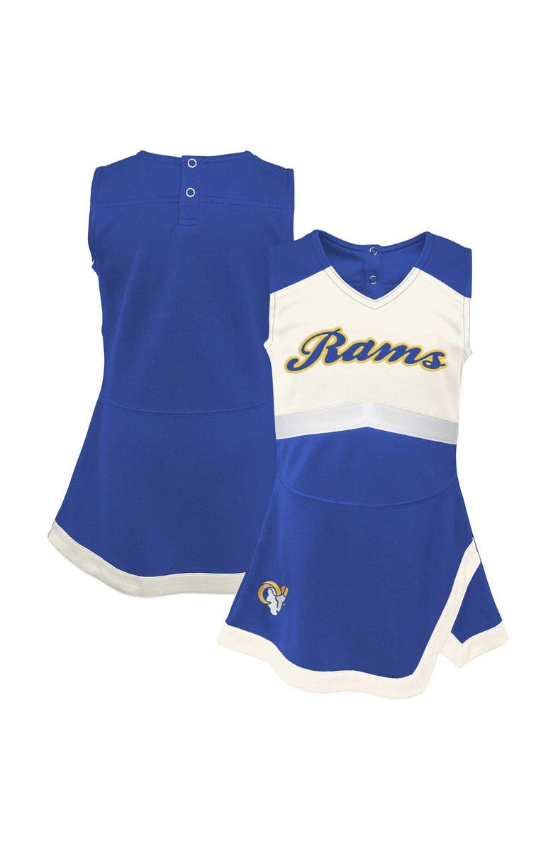 Outerstuff Girls Infant Royal Los Angeles Rams Cheer Captain Jumper Dress, Main, color, Royal
