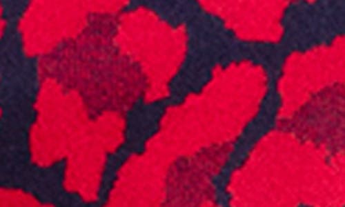 Saachi Reversible Leopard Pattern Scarf In Red