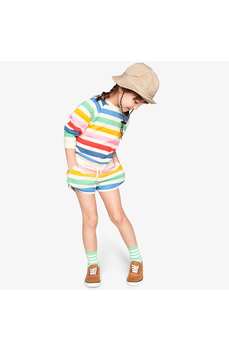 Primary Kids Recess Short In Candy Stripe, Alternate, color, Ivory Candy Stripe